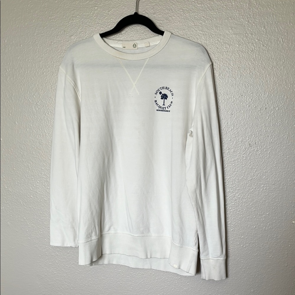 White Raquet Club Crewneck Sweater